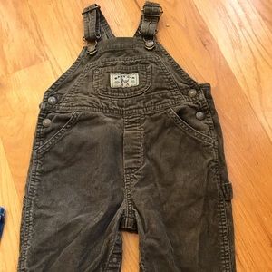 Baby Gap corduroy overalls flannel lined 12 mo.